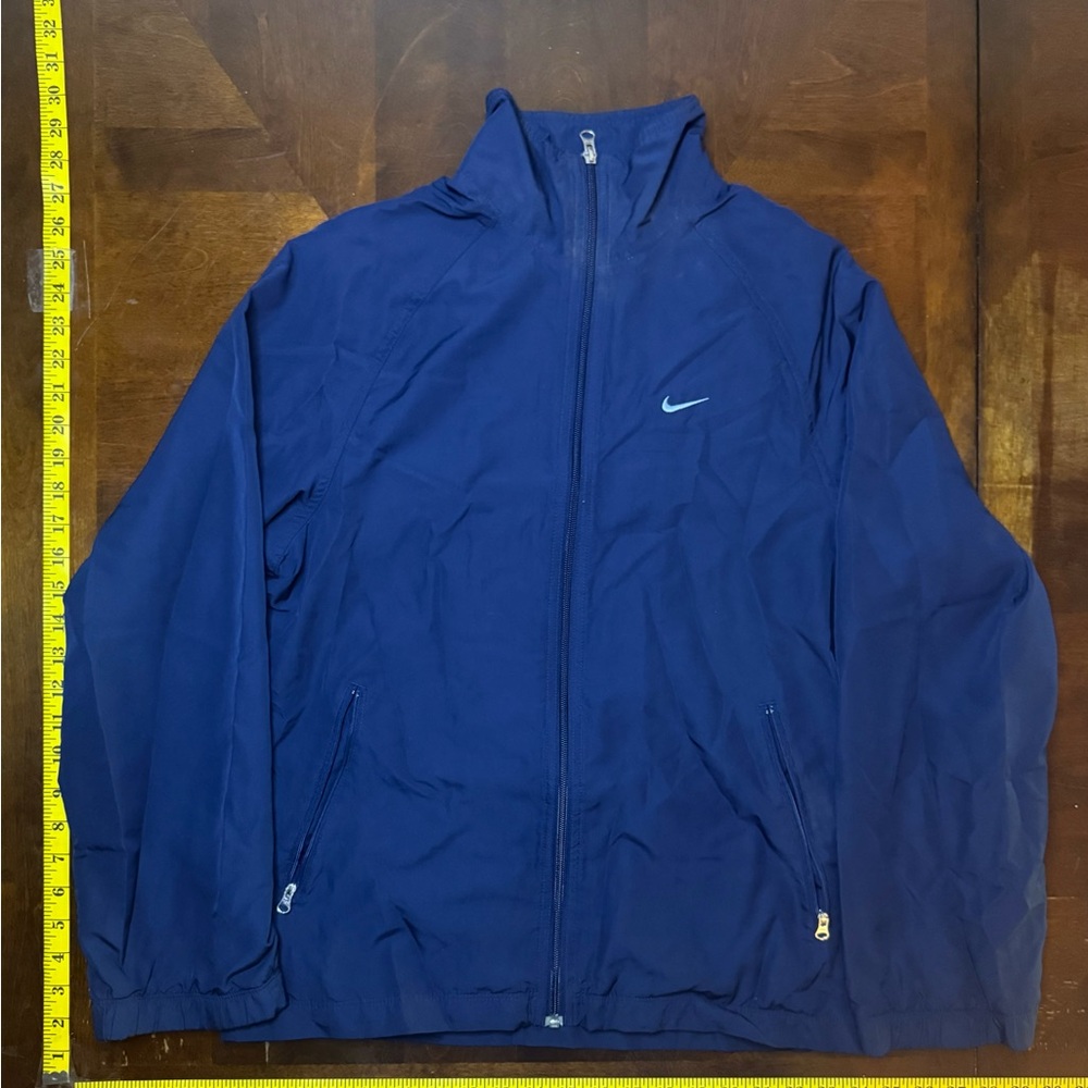 Vintage Y2K blue nike lightweight windbreaker jacket single swoosh